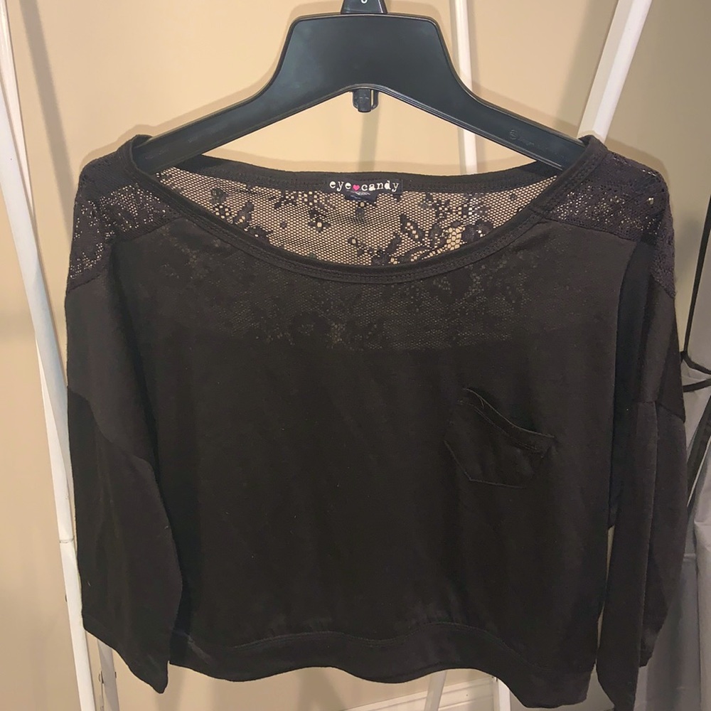 Eye candy black crop top